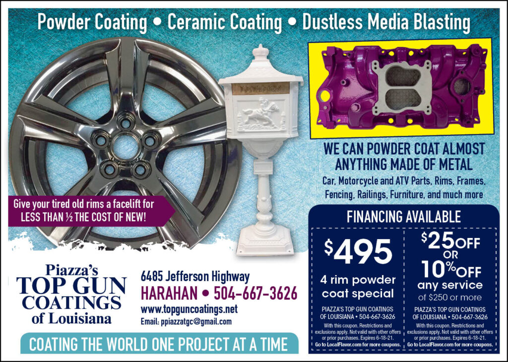 Piazza's Top Gun Coatings Of Louisiana Powder Coating in Harahan